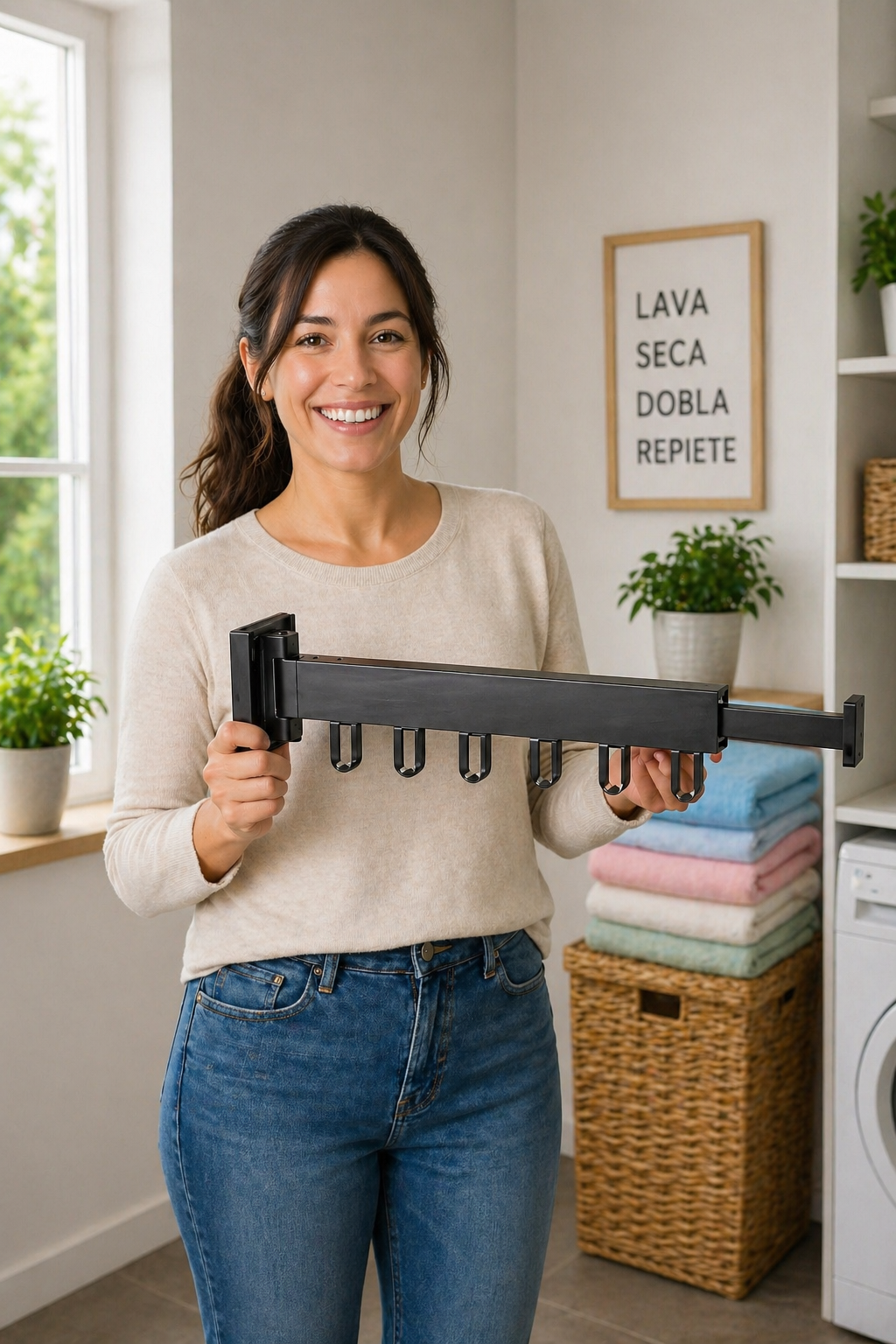 Tendedero de Ropa Plegable de Pared Extensible – Orden Real en Espacios Pequeños